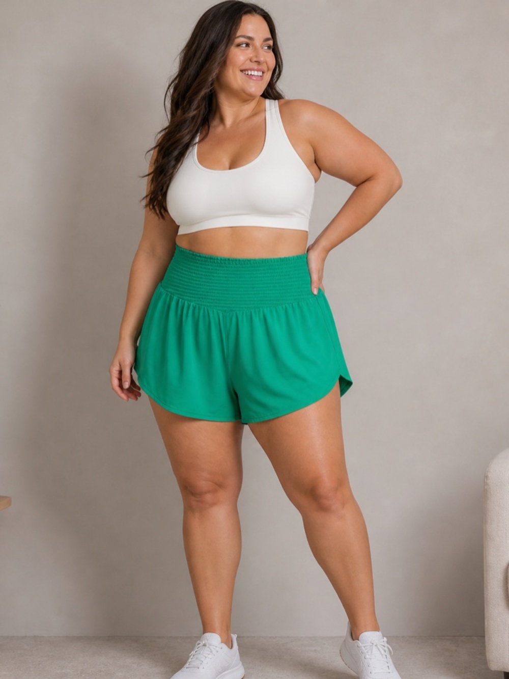 OFFLINE  XXL Green Flowy Athletic Running Shorts Gym Activewear NWT